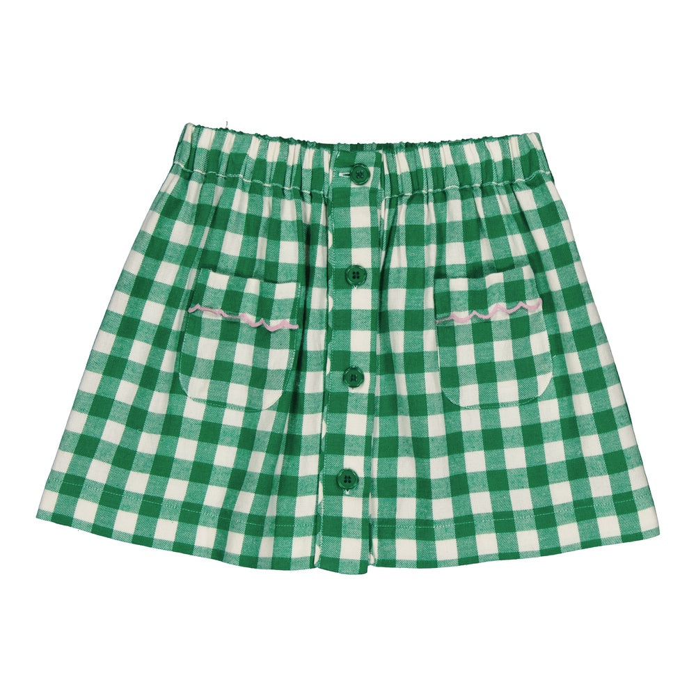 Nasty Gal Check Chain Detail Pleated Mini Skirt in Green | Lyst UK